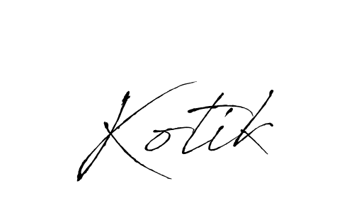 Use a signature maker to create a handwritten signature online. With this signature software, you can design (Antro_Vectra) your own signature for name Kotik. Kotik signature style 6 images and pictures png