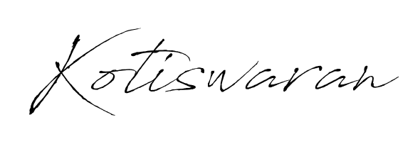 If you are searching for the best signature style for your name Kotiswaran, here we have designed multiple signature styles using Antro_Vectra. Kotiswaran signature style 6 images and pictures png