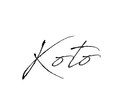 You should practise on your own different ways (Antro_Vectra) to write your name (Koto) in signature. don't let someone else do it for you. Koto signature style 6 images and pictures png