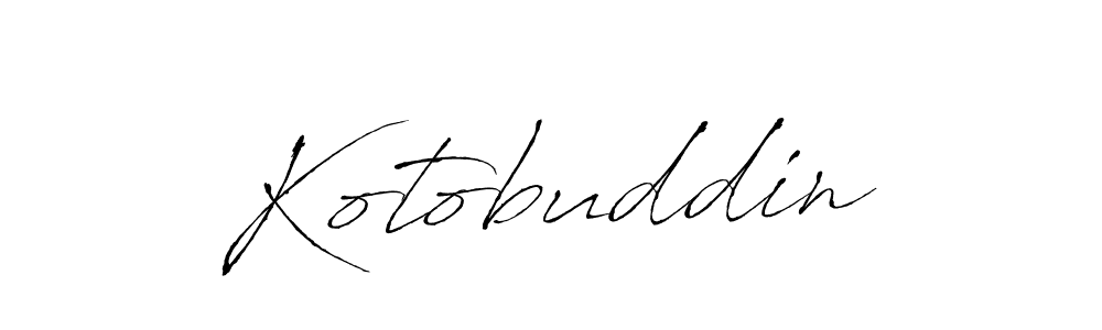 Use a signature maker to create a handwritten signature online. With this signature software, you can design (Antro_Vectra) your own signature for name Kotobuddin. Kotobuddin signature style 6 images and pictures png