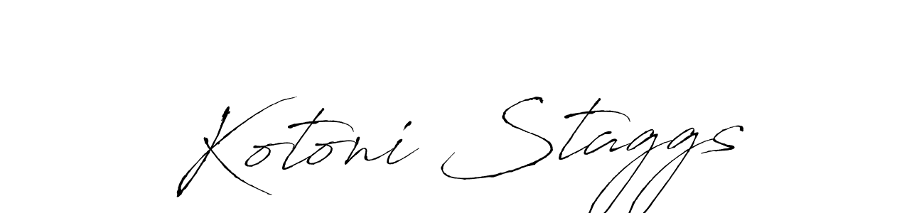 You should practise on your own different ways (Antro_Vectra) to write your name (Kotoni Staggs) in signature. don't let someone else do it for you. Kotoni Staggs signature style 6 images and pictures png