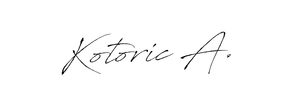 if you are searching for the best signature style for your name Kotoric A.. so please give up your signature search. here we have designed multiple signature styles  using Antro_Vectra. Kotoric A. signature style 6 images and pictures png