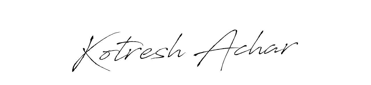How to make Kotresh Achar signature? Antro_Vectra is a professional autograph style. Create handwritten signature for Kotresh Achar name. Kotresh Achar signature style 6 images and pictures png