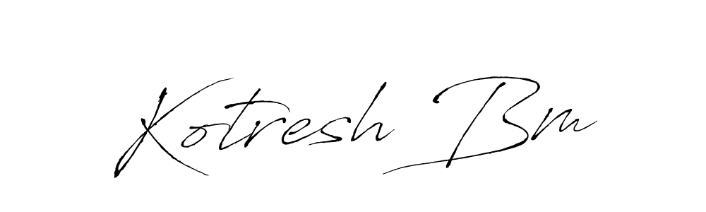 How to make Kotresh Bm signature? Antro_Vectra is a professional autograph style. Create handwritten signature for Kotresh Bm name. Kotresh Bm signature style 6 images and pictures png