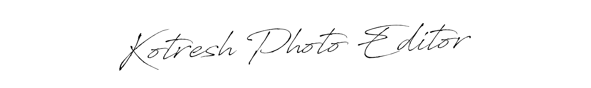 How to make Kotresh Photo Editor name signature. Use Antro_Vectra style for creating short signs online. This is the latest handwritten sign. Kotresh Photo Editor signature style 6 images and pictures png