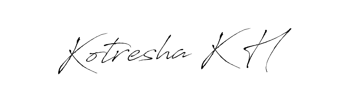 Similarly Antro_Vectra is the best handwritten signature design. Signature creator online .You can use it as an online autograph creator for name Kotresha K H. Kotresha K H signature style 6 images and pictures png