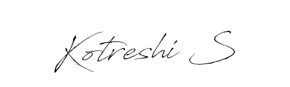 How to make Kotreshi S signature? Antro_Vectra is a professional autograph style. Create handwritten signature for Kotreshi S name. Kotreshi S signature style 6 images and pictures png