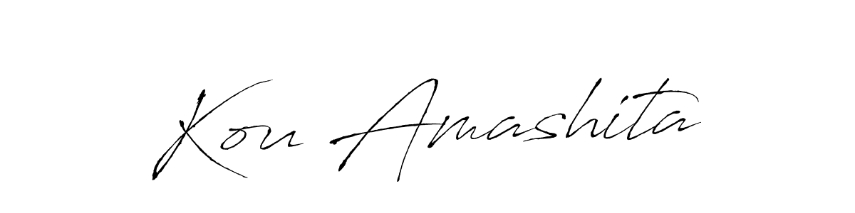 How to make Kou Amashita name signature. Use Antro_Vectra style for creating short signs online. This is the latest handwritten sign. Kou Amashita signature style 6 images and pictures png