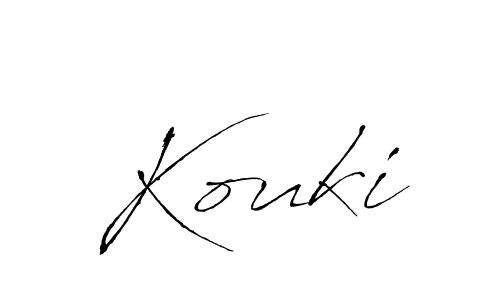 Design your own signature with our free online signature maker. With this signature software, you can create a handwritten (Antro_Vectra) signature for name Kouki. Kouki signature style 6 images and pictures png