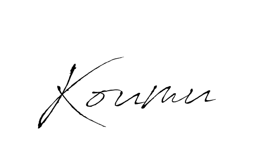 How to make Koumu signature? Antro_Vectra is a professional autograph style. Create handwritten signature for Koumu name. Koumu signature style 6 images and pictures png