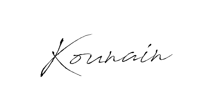 Make a short Kounain signature style. Manage your documents anywhere anytime using Antro_Vectra. Create and add eSignatures, submit forms, share and send files easily. Kounain signature style 6 images and pictures png