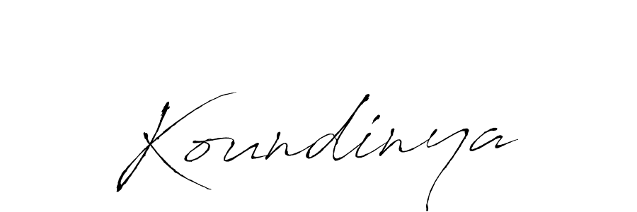Create a beautiful signature design for name Koundinya. With this signature (Antro_Vectra) fonts, you can make a handwritten signature for free. Koundinya signature style 6 images and pictures png