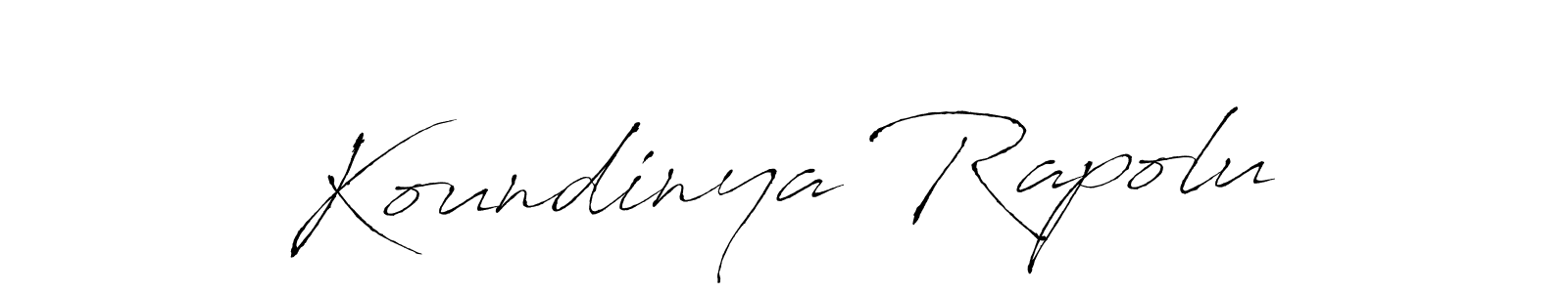 Here are the top 10 professional signature styles for the name Koundinya Rapolu. These are the best autograph styles you can use for your name. Koundinya Rapolu signature style 6 images and pictures png