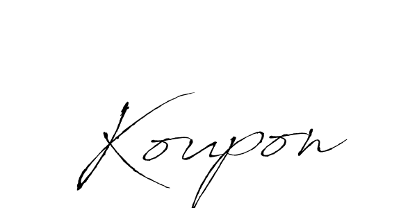 How to Draw Koupon signature style? Antro_Vectra is a latest design signature styles for name Koupon. Koupon signature style 6 images and pictures png