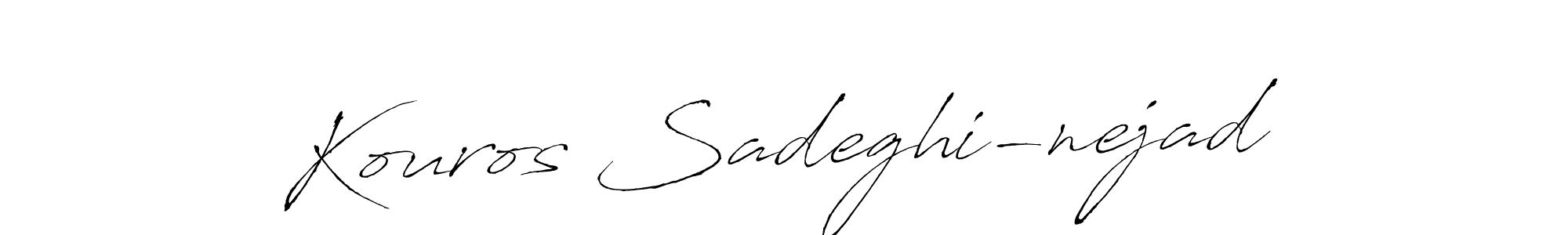 Make a beautiful signature design for name Kouros Sadeghi-nejad. With this signature (Antro_Vectra) style, you can create a handwritten signature for free. Kouros Sadeghi-nejad signature style 6 images and pictures png