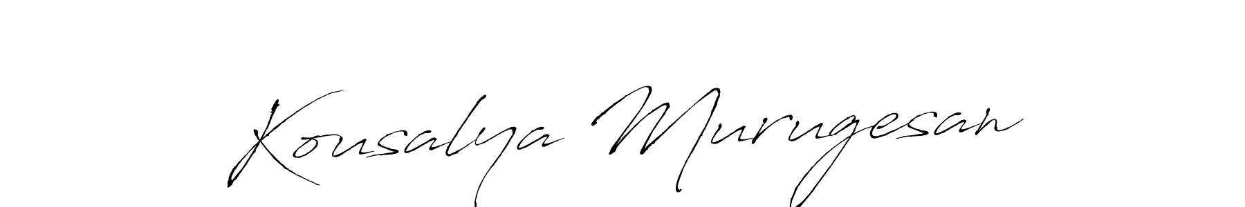 Create a beautiful signature design for name Kousalya Murugesan. With this signature (Antro_Vectra) fonts, you can make a handwritten signature for free. Kousalya Murugesan signature style 6 images and pictures png