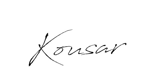 The best way (Antro_Vectra) to make a short signature is to pick only two or three words in your name. The name Kousar include a total of six letters. For converting this name. Kousar signature style 6 images and pictures png