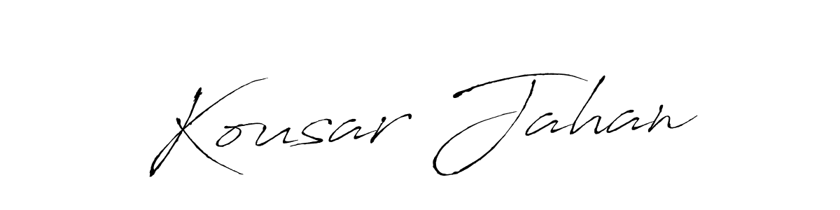 How to make Kousar Jahan name signature. Use Antro_Vectra style for creating short signs online. This is the latest handwritten sign. Kousar Jahan signature style 6 images and pictures png