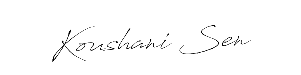 Also You can easily find your signature by using the search form. We will create Koushani Sen name handwritten signature images for you free of cost using Antro_Vectra sign style. Koushani Sen signature style 6 images and pictures png