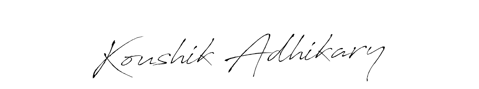 Once you've used our free online signature maker to create your best signature Antro_Vectra style, it's time to enjoy all of the benefits that Koushik Adhikary name signing documents. Koushik Adhikary signature style 6 images and pictures png