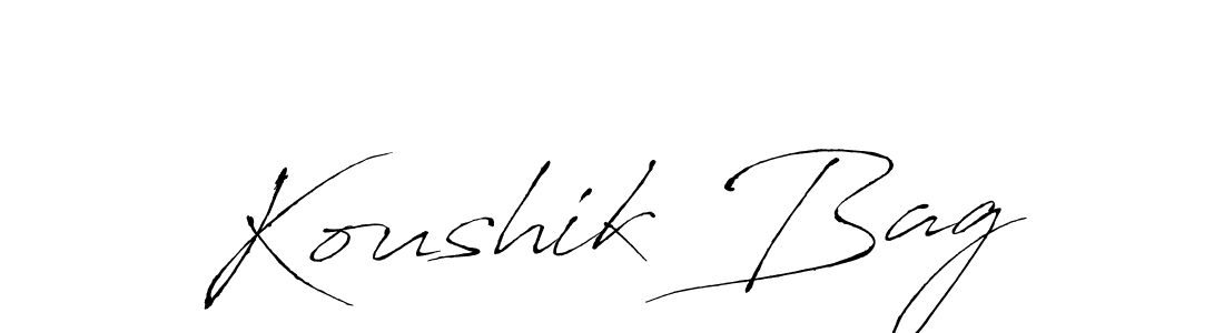 You should practise on your own different ways (Antro_Vectra) to write your name (Koushik Bag) in signature. don't let someone else do it for you. Koushik Bag signature style 6 images and pictures png