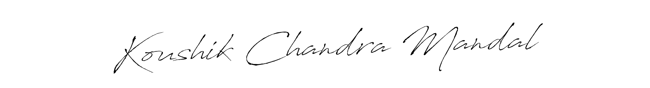 Make a beautiful signature design for name Koushik Chandra Mandal. With this signature (Antro_Vectra) style, you can create a handwritten signature for free. Koushik Chandra Mandal signature style 6 images and pictures png