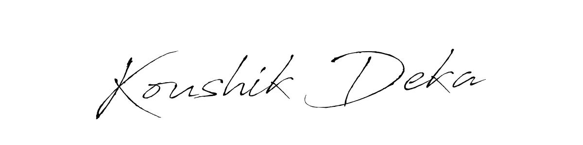 Koushik Deka stylish signature style. Best Handwritten Sign (Antro_Vectra) for my name. Handwritten Signature Collection Ideas for my name Koushik Deka. Koushik Deka signature style 6 images and pictures png