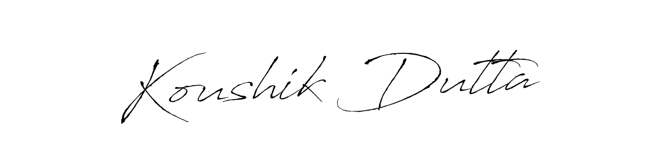 Make a beautiful signature design for name Koushik Dutta. With this signature (Antro_Vectra) style, you can create a handwritten signature for free. Koushik Dutta signature style 6 images and pictures png