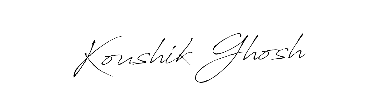 Use a signature maker to create a handwritten signature online. With this signature software, you can design (Antro_Vectra) your own signature for name Koushik Ghosh. Koushik Ghosh signature style 6 images and pictures png