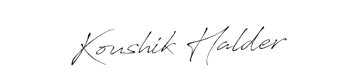 Use a signature maker to create a handwritten signature online. With this signature software, you can design (Antro_Vectra) your own signature for name Koushik Halder. Koushik Halder signature style 6 images and pictures png