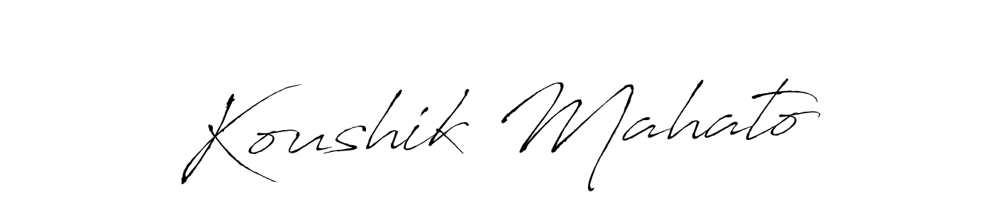 You should practise on your own different ways (Antro_Vectra) to write your name (Koushik Mahato) in signature. don't let someone else do it for you. Koushik Mahato signature style 6 images and pictures png