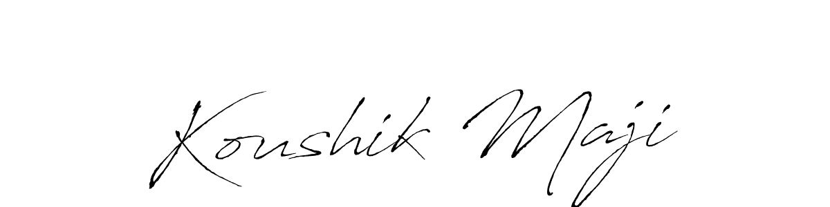 It looks lik you need a new signature style for name Koushik Maji. Design unique handwritten (Antro_Vectra) signature with our free signature maker in just a few clicks. Koushik Maji signature style 6 images and pictures png