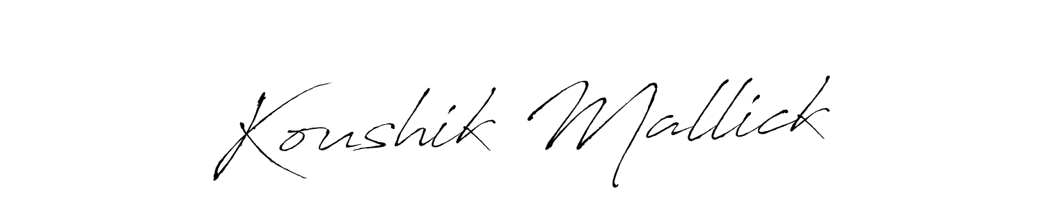 Also we have Koushik Mallick name is the best signature style. Create professional handwritten signature collection using Antro_Vectra autograph style. Koushik Mallick signature style 6 images and pictures png