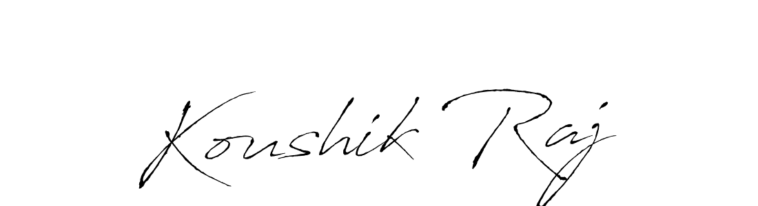 Koushik Raj stylish signature style. Best Handwritten Sign (Antro_Vectra) for my name. Handwritten Signature Collection Ideas for my name Koushik Raj. Koushik Raj signature style 6 images and pictures png