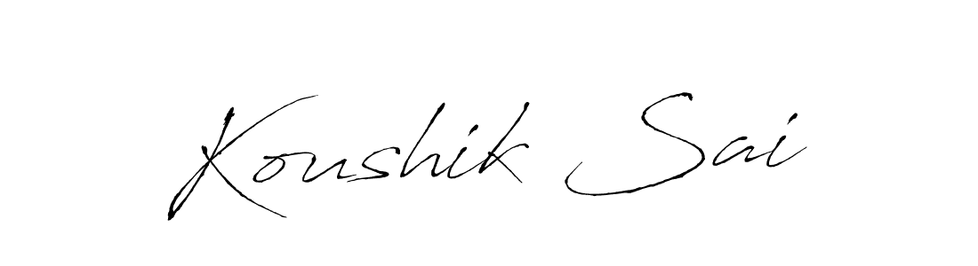 How to make Koushik Sai signature? Antro_Vectra is a professional autograph style. Create handwritten signature for Koushik Sai name. Koushik Sai signature style 6 images and pictures png