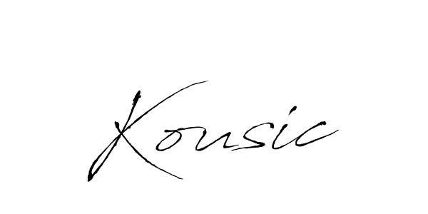 if you are searching for the best signature style for your name Kousic. so please give up your signature search. here we have designed multiple signature styles  using Antro_Vectra. Kousic signature style 6 images and pictures png