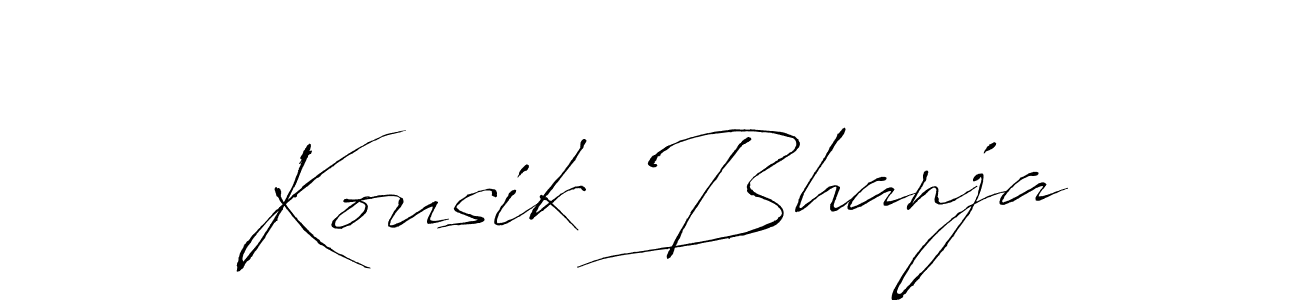 How to make Kousik Bhanja signature? Antro_Vectra is a professional autograph style. Create handwritten signature for Kousik Bhanja name. Kousik Bhanja signature style 6 images and pictures png