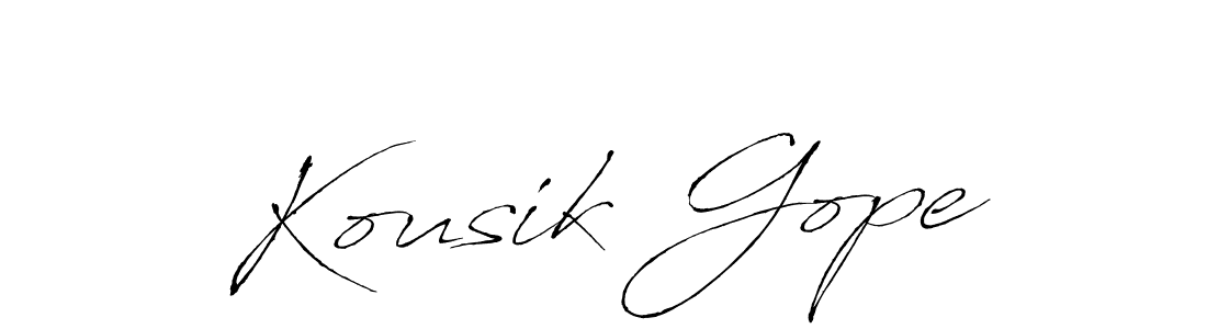 The best way (Antro_Vectra) to make a short signature is to pick only two or three words in your name. The name Kousik Gope include a total of six letters. For converting this name. Kousik Gope signature style 6 images and pictures png