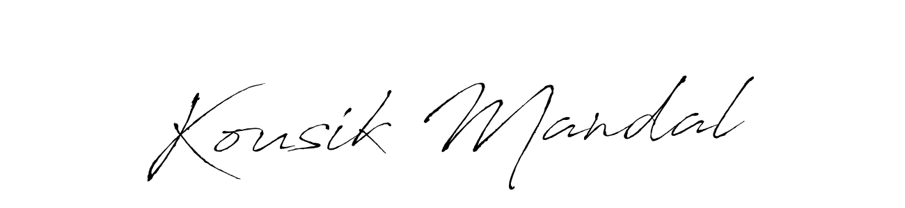 Create a beautiful signature design for name Kousik Mandal. With this signature (Antro_Vectra) fonts, you can make a handwritten signature for free. Kousik Mandal signature style 6 images and pictures png