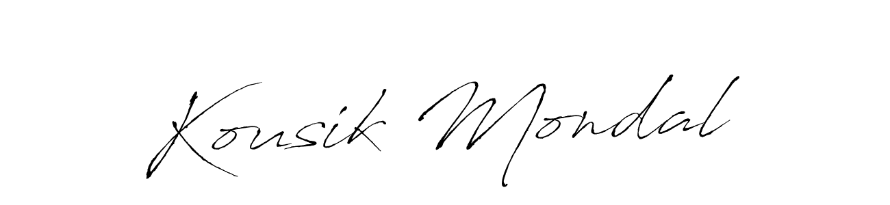 Make a beautiful signature design for name Kousik Mondal. With this signature (Antro_Vectra) style, you can create a handwritten signature for free. Kousik Mondal signature style 6 images and pictures png