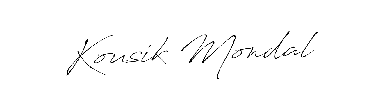 Make a beautiful signature design for name Kousik Mondal. With this signature (Antro_Vectra) style, you can create a handwritten signature for free. Kousik Mondal signature style 6 images and pictures png