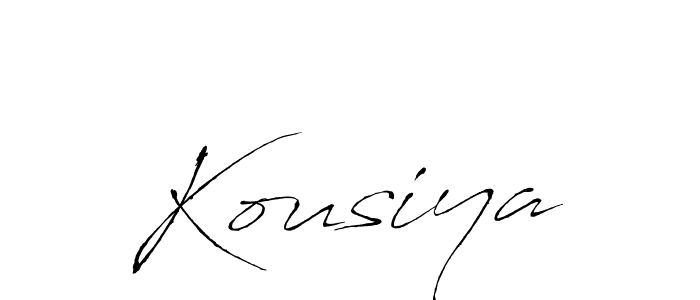 Make a beautiful signature design for name Kousiya. With this signature (Antro_Vectra) style, you can create a handwritten signature for free. Kousiya signature style 6 images and pictures png