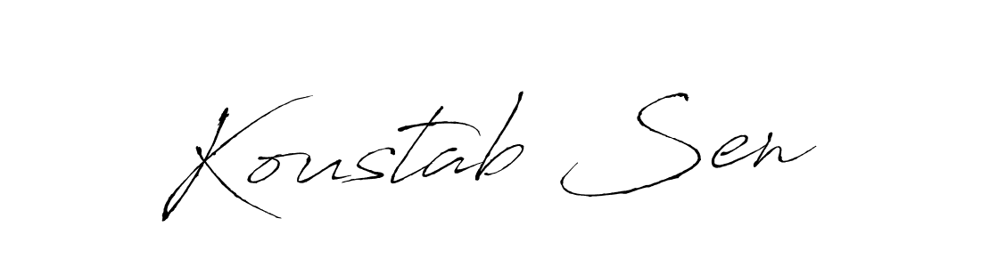 How to make Koustab Sen signature? Antro_Vectra is a professional autograph style. Create handwritten signature for Koustab Sen name. Koustab Sen signature style 6 images and pictures png