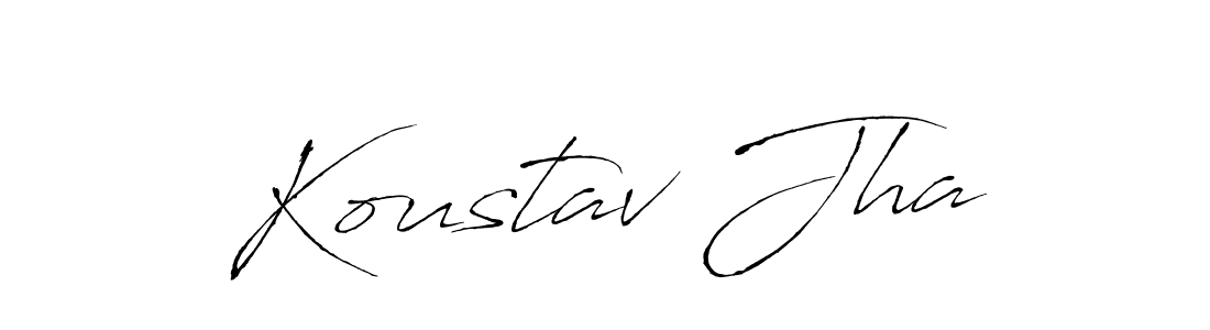 How to make Koustav Jha signature? Antro_Vectra is a professional autograph style. Create handwritten signature for Koustav Jha name. Koustav Jha signature style 6 images and pictures png