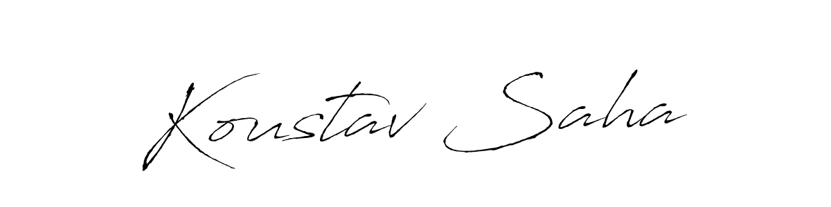 How to make Koustav Saha name signature. Use Antro_Vectra style for creating short signs online. This is the latest handwritten sign. Koustav Saha signature style 6 images and pictures png