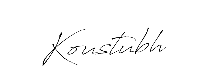 Make a beautiful signature design for name Koustubh. With this signature (Antro_Vectra) style, you can create a handwritten signature for free. Koustubh signature style 6 images and pictures png