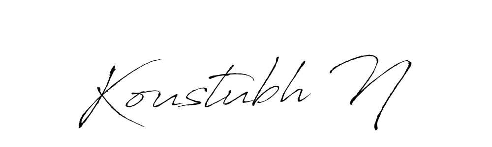 Also You can easily find your signature by using the search form. We will create Koustubh N name handwritten signature images for you free of cost using Antro_Vectra sign style. Koustubh N signature style 6 images and pictures png