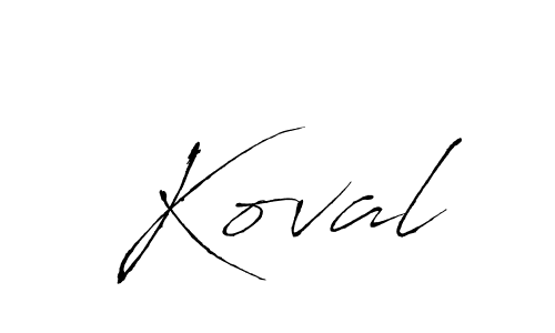 Also You can easily find your signature by using the search form. We will create Koval name handwritten signature images for you free of cost using Antro_Vectra sign style. Koval signature style 6 images and pictures png