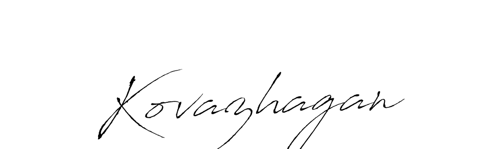 How to make Kovazhagan signature? Antro_Vectra is a professional autograph style. Create handwritten signature for Kovazhagan name. Kovazhagan signature style 6 images and pictures png