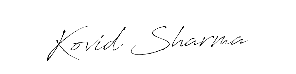 How to make Kovid Sharma name signature. Use Antro_Vectra style for creating short signs online. This is the latest handwritten sign. Kovid Sharma signature style 6 images and pictures png